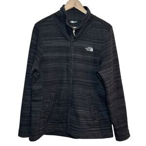 The North Face Women’s XL Black Gray Crescent Sunset Zip-up Hooded Sweatshirt